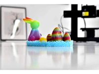 Easter Bunny and Egg, Happy Easter Day! by mooz3dprinter