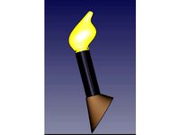 Round minecraft torch - Torche minecraft ronde by Diauguerry93