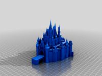 Disney Castle w/ Solid Bridge by West3DP