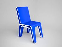 Chair in hi-tech 3D Model