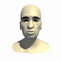 Rigged 70 Year Old African Female Head Base Mesh V2