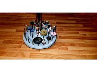 Rotating tool storage with 40 slots for Dremel Workstation by Ideenlabor