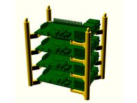 Raspberry Pi 3 Cluster mounting bracket by sartemch