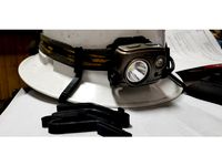 Headlamp strap clip for full brim hard hat by jasondelane