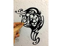LION in the wind WALL ART /DECORATION by blueagle