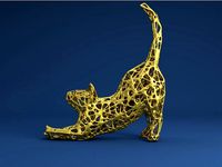 Cat Stretch Voronoi Style by spooner2011