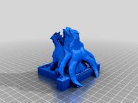 Dragon cover for 3DS Cube 3 Filament Hub updated v2 whit bether support by Scorsh