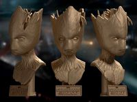 Groot Bust - Avengers: Infinity War by HappyMoon