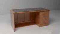 Wood desk 3D Model