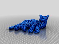 Voronoi Cat Tea Light by Zatamite
