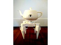 Eyepot, a creepy four-legged teapot by chapelierfou