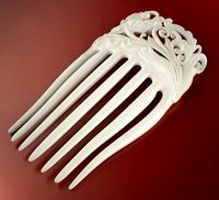 Flower hair comb printable 3D Model