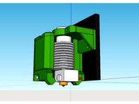 E3D Hotend mount for CTC Prusa i3 DIY with 40mm fan and filament cooling by MartinHoffmann