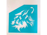 Wolf stencil by petrox