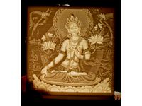 White Tara Lithophane by Zatamite