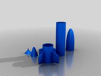 Model rocket 18mm & nozzle mould by alxo82