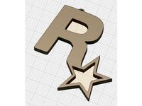 Rockstar Logo Keychain by ApeiroN0