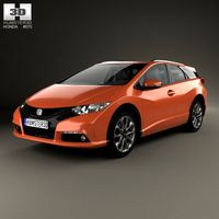 Honda Civic tourer 2014 3D Model