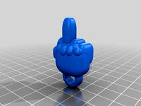 middle finger keychain by Smokandgojoe