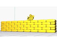 Warhammer 40K Sand Bag Wall 5.2m x 1.1m 1:55 by CHOPPER1066