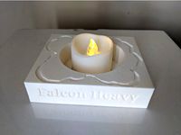 Tea Light holder for Falcon Heavy (Thing 2810798) by DeltaWhiskey