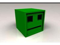Geometry Dash inspired 20mm calibration cube by Pixelvalve