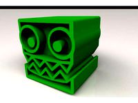 Geometry Dash inspired 20mm calibration cube by Pixelvalve