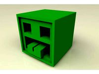 Geometry Dash inspired 20mm calibration cube by Pixelvalve