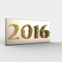 New year 2016 3D Model