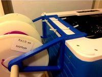 External Filament Spool Holder for Flashforge Inventor 3D Printer (Remix) by JNJLabbe