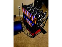 Crypto Mining Rig Riser & GPU Brackets by cafox