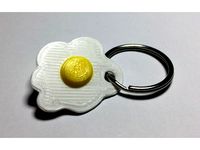 Fried egg keychain by Thingynze