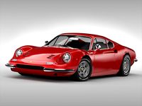 Ferrari 246 Dino GT 1968 - 1976 3D Model