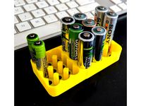 Combined AAA and AA battery holder by andrewisme