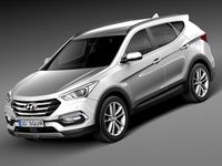 Hyundai SantaFe 2016 3D Model