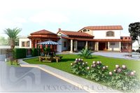 Tiled roof house 3D Model