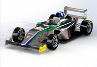 Formula 4 racing car 3D Model