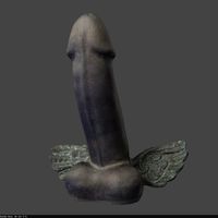 Wings Phallic Sculpture from Pompei 3D Model