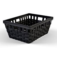 Wicker Basket Ikea Knarra 1 Black Color 3D Model