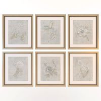 Charlotte Morgan Silver Leaf Fresco Flowers 3D Model
