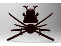 mask and shades samurai decoration wall by aramisi