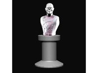 Red Skull bust with platform by barroth101