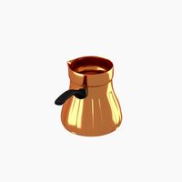 Metallic jezve with indents 3D Model
