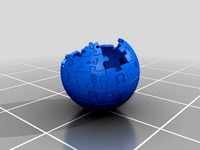 Wikipedia Complete Full Printable Globe by ELRAZ