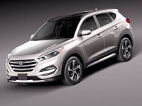 Lowpoly Hyundai Tucson 2016 3D Model