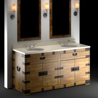 HEIRLOOM SILVER Double washbasin Restoration Hardw 3D Model
