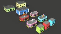 Low Poly House Pack 3D Model
