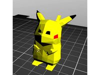 LowPoly Pikachu for multi / dual material by OkurRo