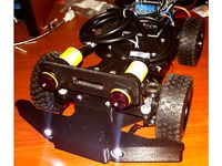 4WD RC Smart Car Chassis for Arduino (or ESP) - Bumper & E18-D80NK Sensor Remix by majolar