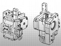 FLEX MOUNT : E3D TITAN : BLTOUCH | HYPERCUBE by PurchenZuPoden